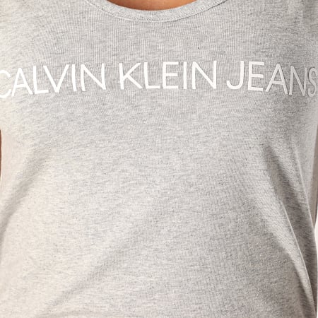 Calvin Klein - Débardeur Femme Crop 3051 Gris Chiné