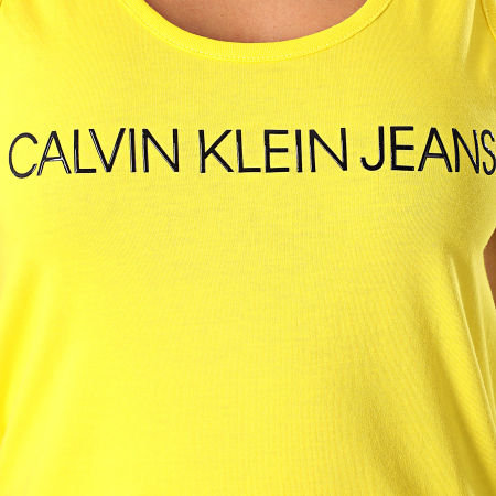 Calvin Klein - Débardeur Femme Crop 3051 Jaune
