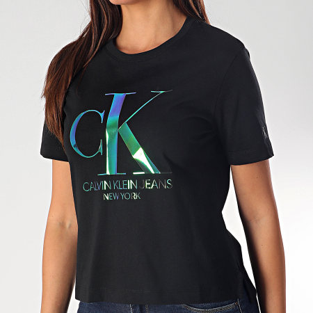 Calvin Klein - Tee Shirt Femme Crop 3568 Noir