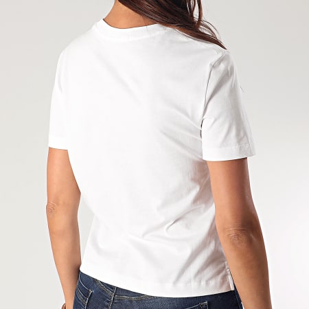 Calvin Klein - Tee Shirt Femme Crop 3568 Blanc