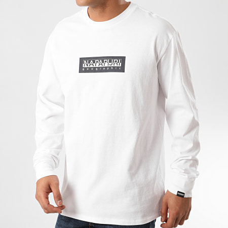 Napapijri - Tee Shirt Manches Longues Sox A4EGA Blanc