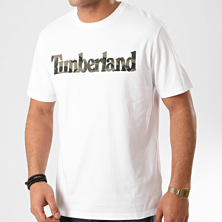 Timberland - Tee Shirt Camouflage A216E Blanc