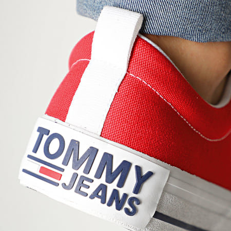 Tommy Jeans - Baskets Classic Low Tommy Jeans Sneaker 0405 Deep Crimson