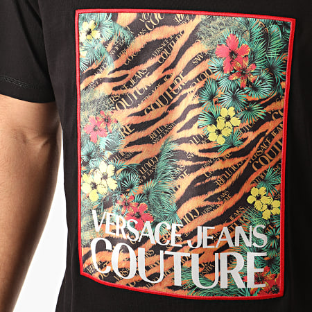Versace Jeans Couture - Tee Shirt Floral B3GVB7KE-30327 Noir
