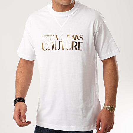 Versace Jeans Couture - Tee Shirt B3GVA7EA-30311 Blanc Doré
