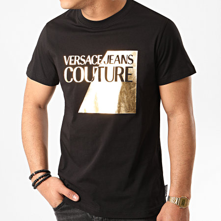 Versace Jeans Couture - Tee Shirt B3GVB7TP-30319 Noir Doré