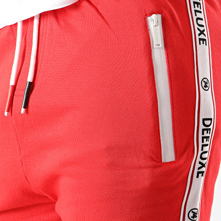 Deeluxe - Short Jogging A Bandes Puffy Rouge