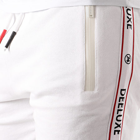 Deeluxe - Short Jogging A Bandes Puffy Blanc