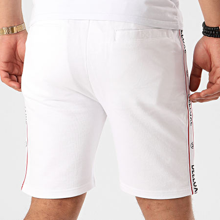 Deeluxe - Short Jogging A Bandes Puffy Blanc