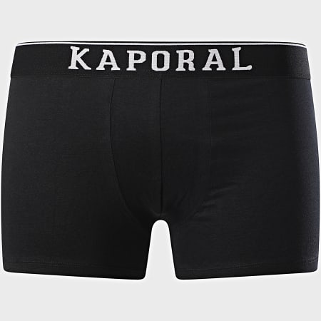 Kaporal - Lot De 3 Boxers Quad Noir Gris Chiné Bleu Marine