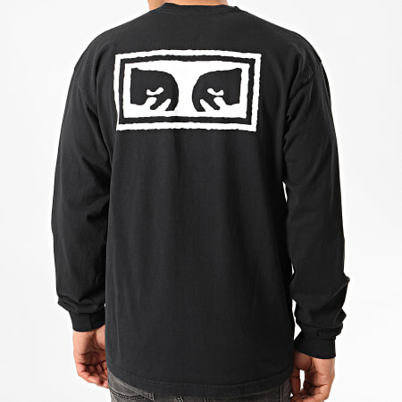 Obey - Tee Shirt Manches Longues Eyes 3 Noir