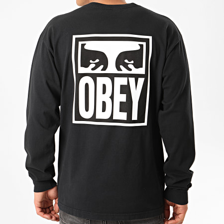 Obey - Tee Shirt Manches Longues Eyes Icon 2 Noir