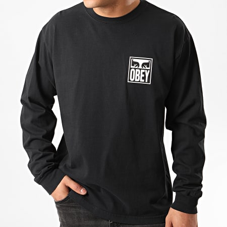 Obey - Tee Shirt Manches Longues Eyes Icon 2 Noir