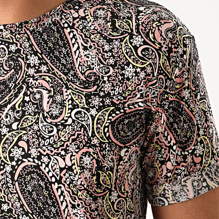 Frilivin - Tee Shirt Oversize Bandana 13815 Noir Rose
