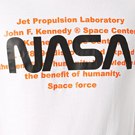 NASA - Felpa con cappuccio Space Force Back Bianco
