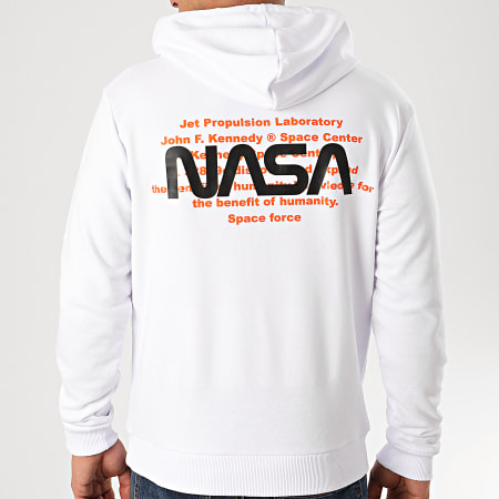 NASA - Felpa con cappuccio Space Force Back Bianco