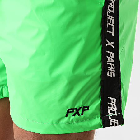 Project X Paris - Short Jogging A Bandes 2040018 Vert Fluo