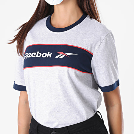 Reebok - Tee Shirt Femme Linear FK2785 Gris Chiné