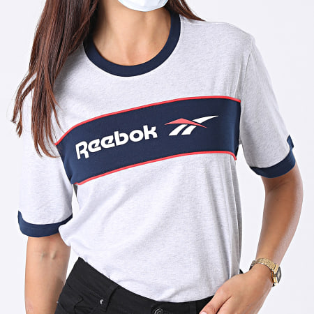 Reebok - Tee Shirt Femme Linear FK2785 Gris Chiné