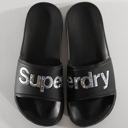 Superdry - Claquettes Femme Holo Infil Noir