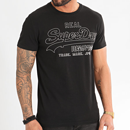 Superdry - Tee Shirt Outline Pop M1010133A Noir