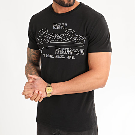 Superdry - Tee Shirt Outline Pop M1010133A Noir