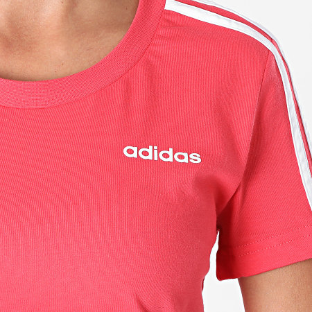 Adidas Originals - Tee Shirt Femme A Bandes 3 Stripes FM6431 Rouge