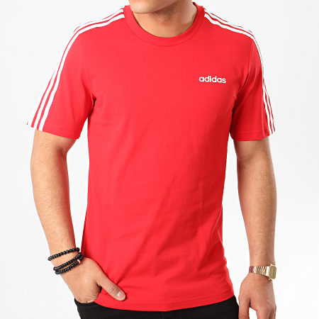 adidas - Tee Shirt A Bandes Essential FS9752 Rouge