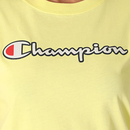 Champion - Tee Shirt Femme 112650 Jaune