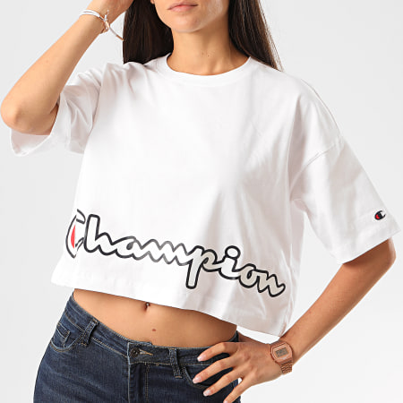 Champion - Tee Shirt Femme 112655 Blanc