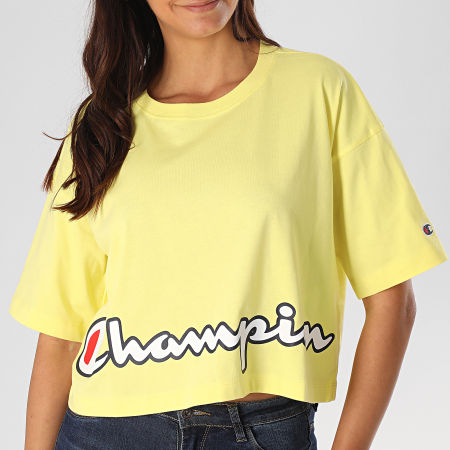 Champion - Tee Shirt Femme 112655 Jaune