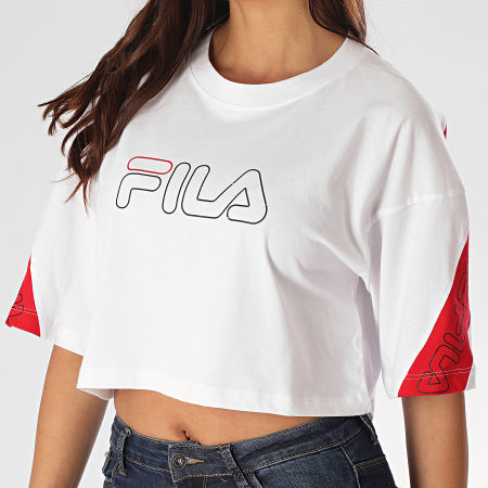 Fila - Tee Shirt Femme Crop Lavi 683072 Blanc