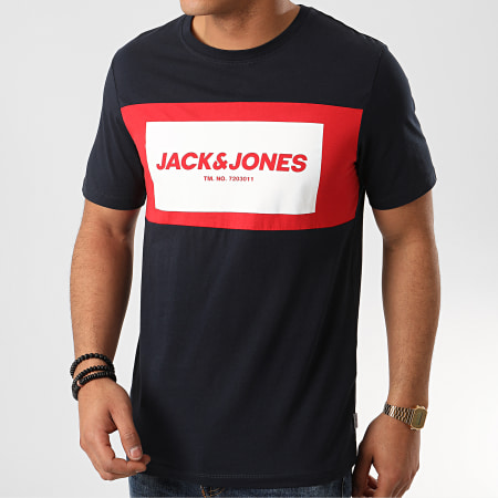 Jack And Jones - Tee Shirt Raba Bleu Marine