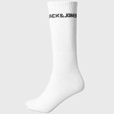 Jack And Jones - Lot De 5 Paires De Chaussettes Basic Logo Blanc