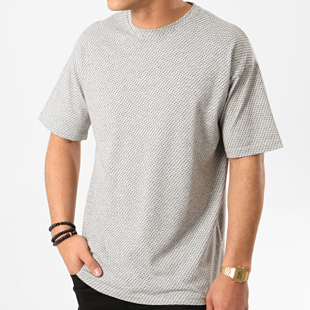 Only And Sons - Tee Shirt Hank Jacquard Gris Chiné