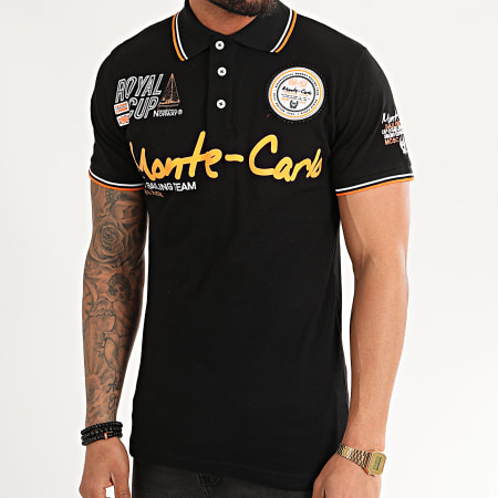Geographical Norway - Polo Manches Courtes Karo Noir