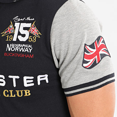 Geographical Norway - Polo Manches Courtes Kingston Bleu Marine