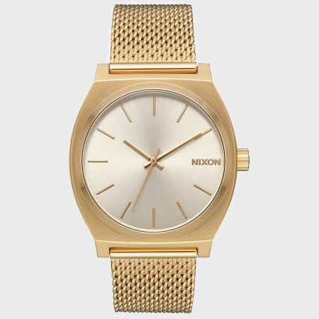 Nixon - Montre Femme Time Teller Milanese A1187-2807 All Gold Cream