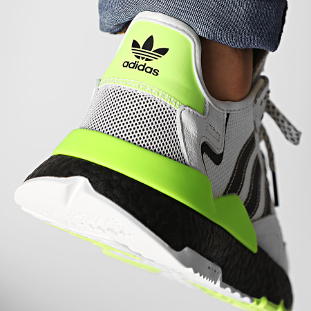 Adidas Originals - Baskets Nite Jogger EG6749 Cloud White Core Black Signal Green