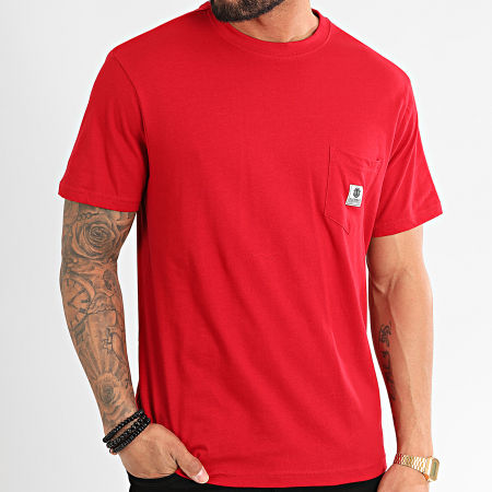 Element - Tee Shirt Poche Basic Label Rouge