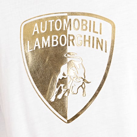 Lamborghini - Tee Shirt B3XVB7G8-30277 Blanc Doré