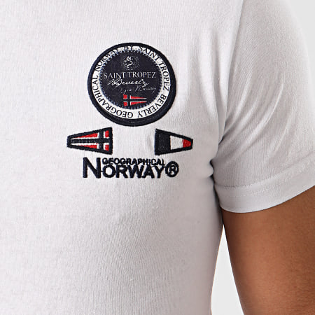 Geographical Norway - Tee Shirt Javaire Blanc