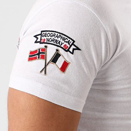 Geographical Norway - Tee Shirt Javaire Blanc