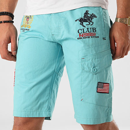 Geographical Norway - Short Chino Papillon Bleu Clair