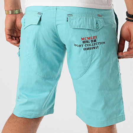 Geographical Norway - Short Chino Papillon Bleu Clair