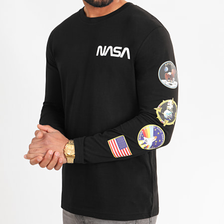 NASA - USA Back Maglietta a maniche lunghe nera