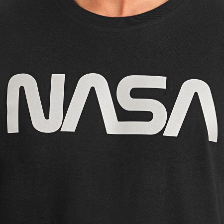 NASA - Maglietta Worm Logo Nero riflettente