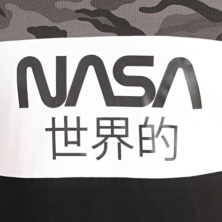 NASA - Tee Shirt Japan Tricolore Noir Blanc Camo