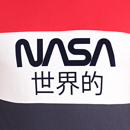 NASA - Tee Shirt Japan Tricolore Bleu Marine Blanc Rouge