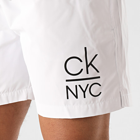 Calvin Klein - Short De Bain Medium Drawstring 0440 Blanc